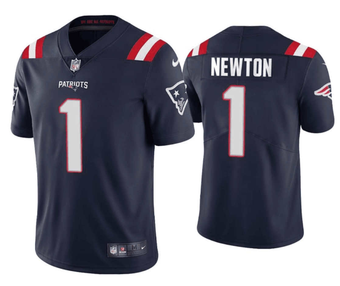 Toddlers New England Patriots #1 Cam Newton 2020 Navy Vapor Untouchable Limited Stitched Jersey